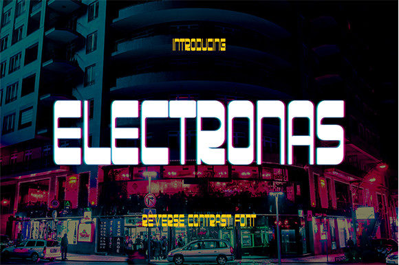 Electronas: A Bold Display Font