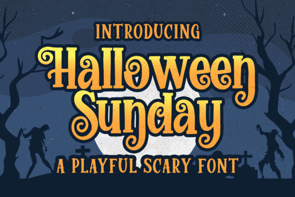 Halloween Sunday Font for Web Design