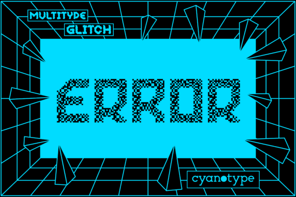 MultiType Glitch Error Font