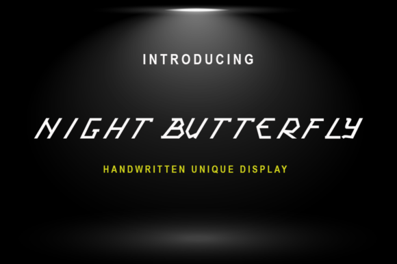 Night Butterfly Font for Web Design