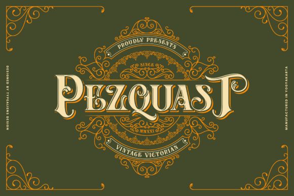 Pezquast: Bold Vintage Font for Craft Creators