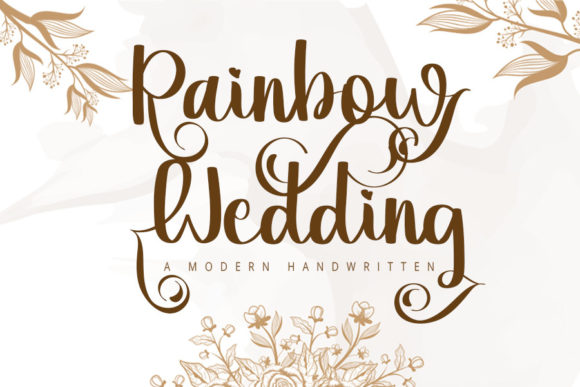 Rainbow Wedding Font Review
